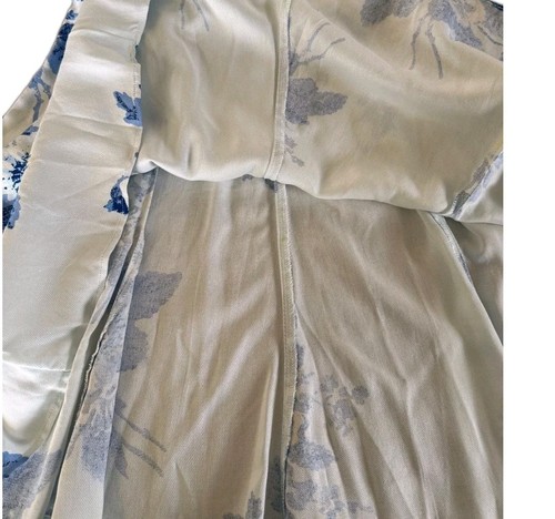 FREE PEOPLE FRANCESCA BLUE FLORAL PRINT MINI DRESS WHITE SIZE SMALL NEW WOT $128 - Picture 12 of 23
