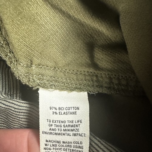 Pantalon Alex Mill homme moyen vert olive cordon coton stretch décontracté chino - Photo 6/8