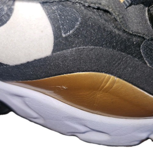 Nike Air Max 270 React Negro/Blanco/Dorado - Reino Unido Talla 5.5 Excelente Estado - Imagen 4 de 7