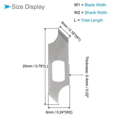 100pcs Craft Hobby Blades Compass Cutter Replacement Carving Blade for Art DIY - Picture 2 of 5