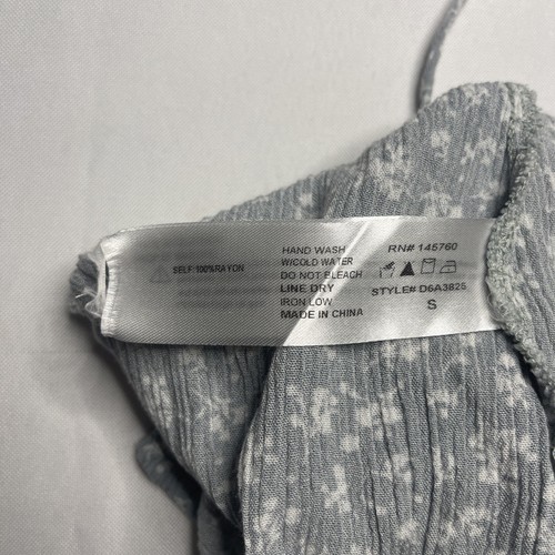 Camellia Womens Babydoll Dress Size S Sage Green Floral Beachy Pockets Y2K - Picture 4 of 6