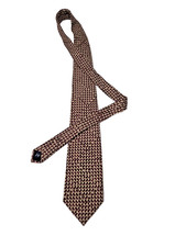 POLO RALPH LAUREN 100% SILK MENS TIE HAND MADE IN USA 55"L X 3.5"W. MAROON/GOLD