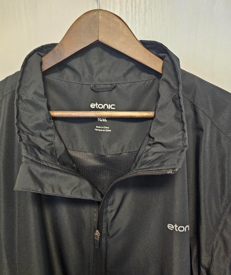  Men's Etonic Golf Rain Jacket - Zip remove sleeves - Black XL - New Without Tag - Image 3 of 4