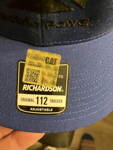 Caterpillar CAT Richardson 112 Twill / Mesh Hat Cap - Snapback Authentic - Picture 3 of 5