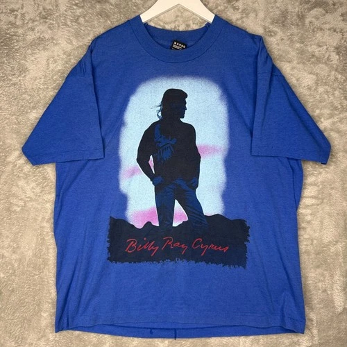 Vtg 90s Billy Ray Cyrus T-Shirt Mens 2XL Blue It Wont Be The 1990s vintage concert t-shirt, vintage, size XXL, single stitch, B+ condition
