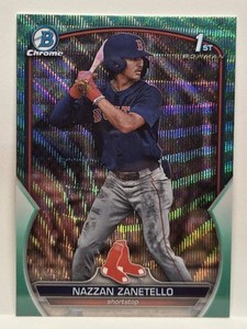 2023 Bowman Chrome 1st Nazzan Zanetello #BDC3 Aqua Wave Refractor /125