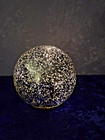 5.5” Silver Mercury Glass Lighted Sphere Orb Globe Twinkling Timer In / Outdoor