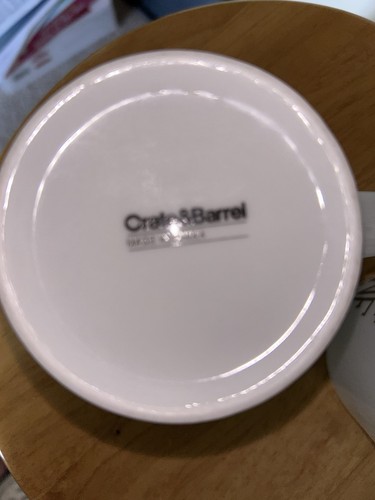 (2) Crate & Barrel Rooster Chicken Rise & Shine Early Bird Coffee Mugs 16 oz LIN - Picture 4 of 4