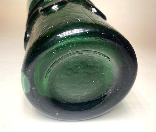 Vintage MCM Italian Rossini Empoli Glass Emerald Green Genie Bottle 14.5" - Picture 13 of 13
