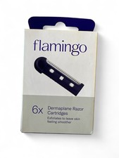 Flamingo Dermaplane Women's Stainless Steel Razor Refill Cartridges 6 Count Box