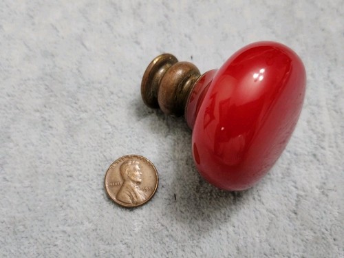 Red Bakelite Art Deco Door Knob