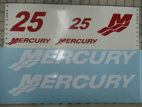 JUEGO DE CALCOMANÍAS DE MOTOR DE BARCO MERCURY de 7 pegatinas a elección de HP 9.9 15 20 25 30 40 50 60 - Imagen 4 de 5