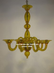 Lampadario vetro di murano moderno giallo murano glass ... Lampadario in vetro di murano