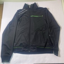 Vintage Volcom V Line Zip Jacket XLG Black Green Y2K Skate Streetwear