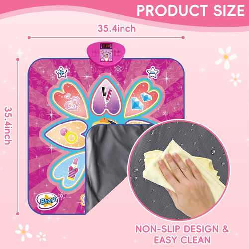 Dance Mat for Kids 4-8 Ages, 9 Buttons Dance Mat Girls Toys for 8-10, 7 Game Mod - Picture 3 of 6
