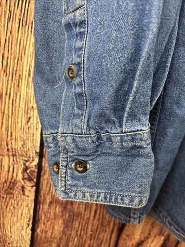 Vintage Premier International Herren Denim Shirt XL langarm geknöpft 100 % Baumwolle - Bild 3 von 14