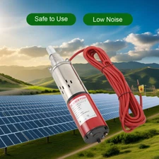 12V Deep Well Submersible Pump Solar Powered Water Pump Stainless Steel 1500L/h