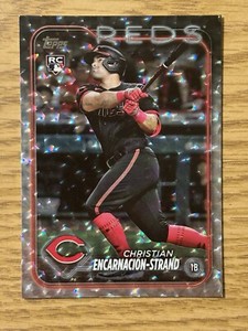 2024 Topps Series 1 - Silver Crackle Foil #219 Christian Encarnacion-Strand (RC)