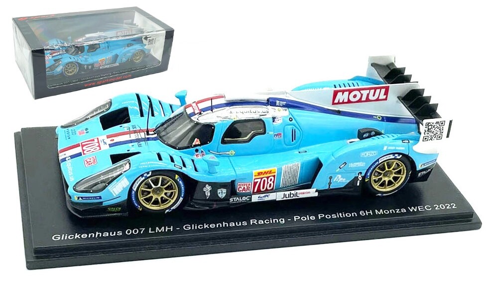 Spark S8229 Glickenhaus 007 LMH #708 'Pole' 6H Monza WEC 2022 - 1/43 Scale