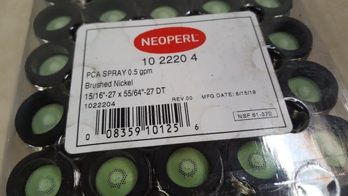 Lot of 46- Neoperl PCA SPray Tips 0.5 gpm Brushed Nickel (1022204) - Picture 3 of 4