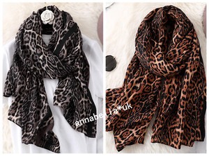 Ladies Women Skull Stripe Silk Scarf Scarves Shawl Wrap Grey Brown UK New Gift