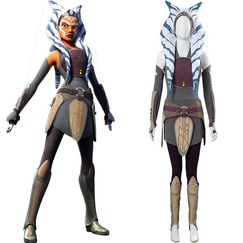 Star Wars Ahsoka Tano Mandalorian Cosplay Jedi Costume Outfit Halloween Carnival - Imagen 85 de 96
