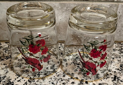 2 Vintage Ohio, Cardinal & Red Carnation Gläser mit Goldrand 6oz Neuwertig - Bild 20 von 20