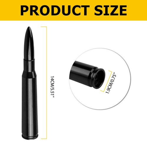 2 SET FIT FOR 94-2016 HARLEY DAVIDSON ELECTRA GLIDE 50 CAL BULLET SHORT ANTENNA. - Picture 6 of 9