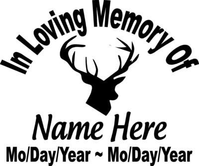Download In Loving Memory Of 10 Deer Head Buck Hunter Decal Window Personalized Memorial Ebay