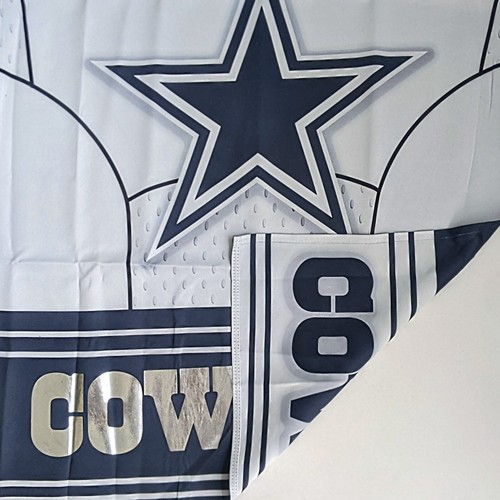 NFL Dallas Cowboys 29" x 43" Camiseta Doble Cara con Acentos de Lámina Casa Bandera - Imagen 5 de 9