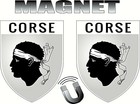 2x MAGNET forme écussons région CORSE blason magnétique 4x5cm 
