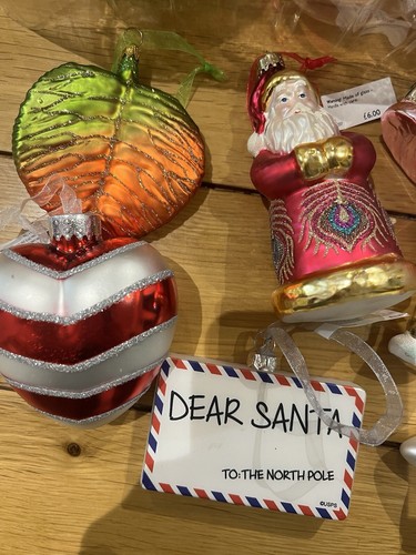 John Lewis Glass Baubles Christmas Tree Decorations Brand New With Box 12 Items1 - Picture 8 of 22
