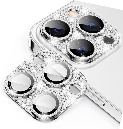 For iPhone Air 17 16 15 14 Plus 13 Pro Max Bling Diamond Metal Camera Protector - Picture 11 of 41