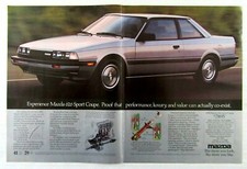 1983 MAZDA 626 SPORT COUPE 2 Page Color Magazine Ad