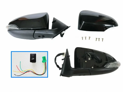 LED Auto Power Fold Mirror Set For~2012~2014~Toyota Camry Left & Right Paintable