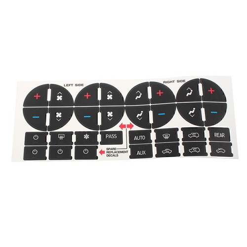 AC Dash Button Repair Kit Decal Stickers for Chevy Silverado GMC Sierra 2007-13 - Picture 4 of 7