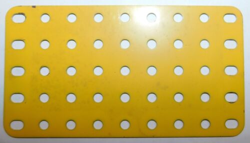 6 x PLAQUE SANS REBORD JAUNE 11x6cm réf 53a MECCANO ANNEES 70 à 98 BOITE 4x à 10 - Bild 13 von 15