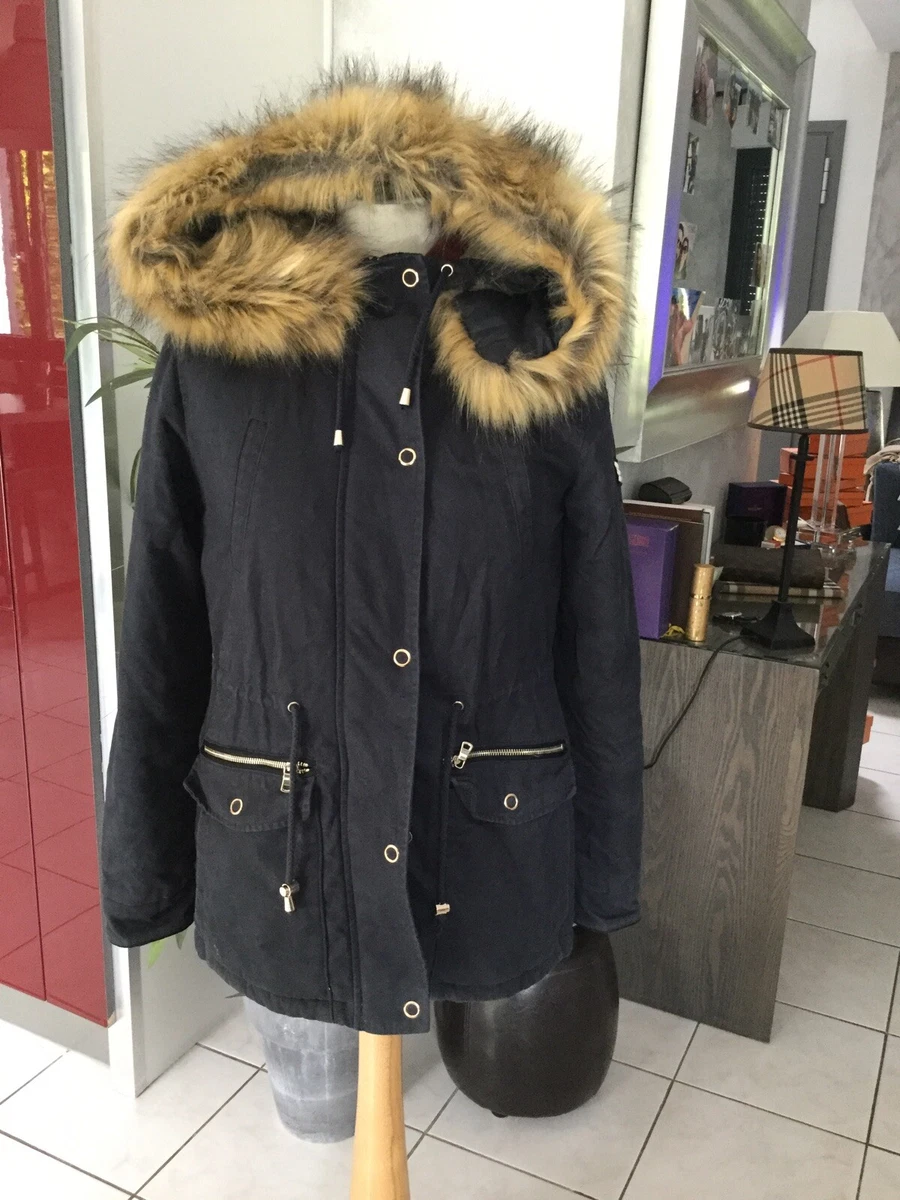 Parka manteau PIMKIE taille 36 bleu marine comme neuf eBay