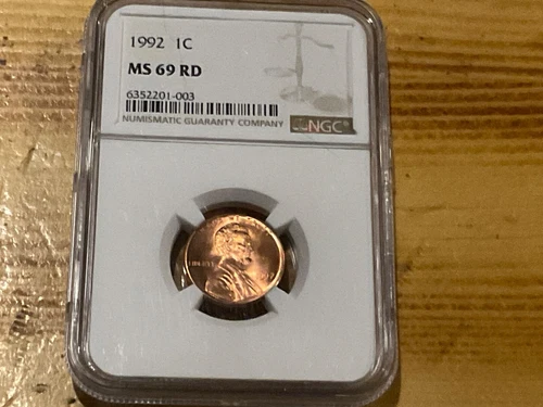 1992 Lincoln Cent NGC MS-69 RD