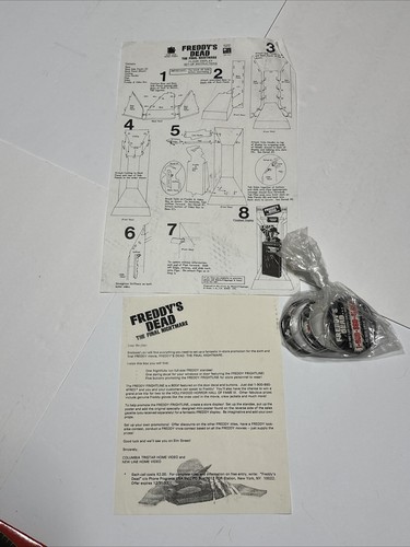 1991 FREDDYS DEAD 5ft Standee Display w/Window Cling & Buttons Nightmare Elm St - Picture 11 of 11