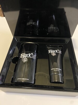 Paco Rabanne Black XS Gift Set EDT Spray oz Shower Gel