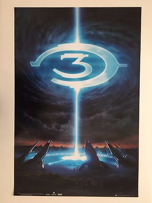 【非売品】HALO 3 / X BOX 布製 非売品ポスター Halo 3 Extremely rare Embossed Promo Poster Xbox New Mint