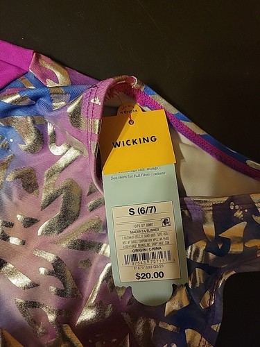 NWT Girl’s Cat & Jack Purple Metallic Leotard Dance Ballet Gymnastics S(6/7) - Picture 3 of 4