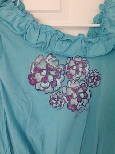 DKNY NWT Girls 2PC set Top Shirt Tunic Pant Legging L XL 12 14 16 Pink Blue  - Picture 5 of 5