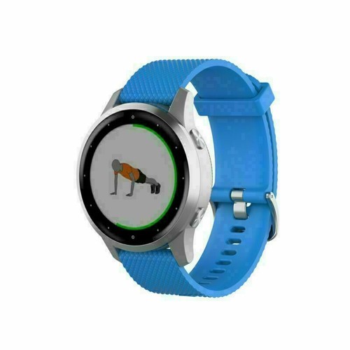 For Garmin Vivoactive 4S 18mm Quick Release Sports Silicone Watch Band Straps - Picture 11 of 33