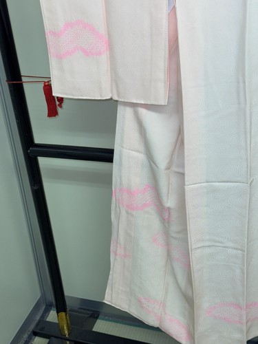 Japanese Vintage Kimono Silk Juban pink Expensive Tradition Heigh 52.75in - Picture 11 of 23