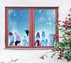 3D Snowman B49 Christmas Window Film Print Sticker Cling Stained Glass Xmas Zoe
