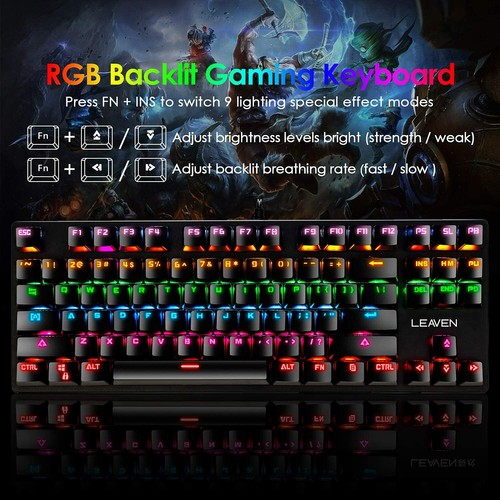 Juego de teclado y mouse para juegos de PC EE. UU. para PS4 Xbox con cable mecánico 6400 DPI RGB - Imagen 5 de 16