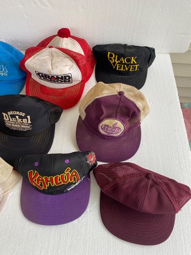 Hat Lot Some Trucker Some Snapback Lot Of 13 Alcohol Vintage READ Whiskey - Picture 3 of 19