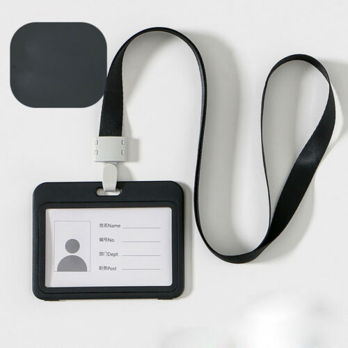 Plastic Business Card Holder ID Card Neck Strap Holder Badge Work Lanyard Tag - Picture 13 of 22